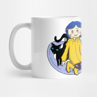 Coraline and Cat Mug